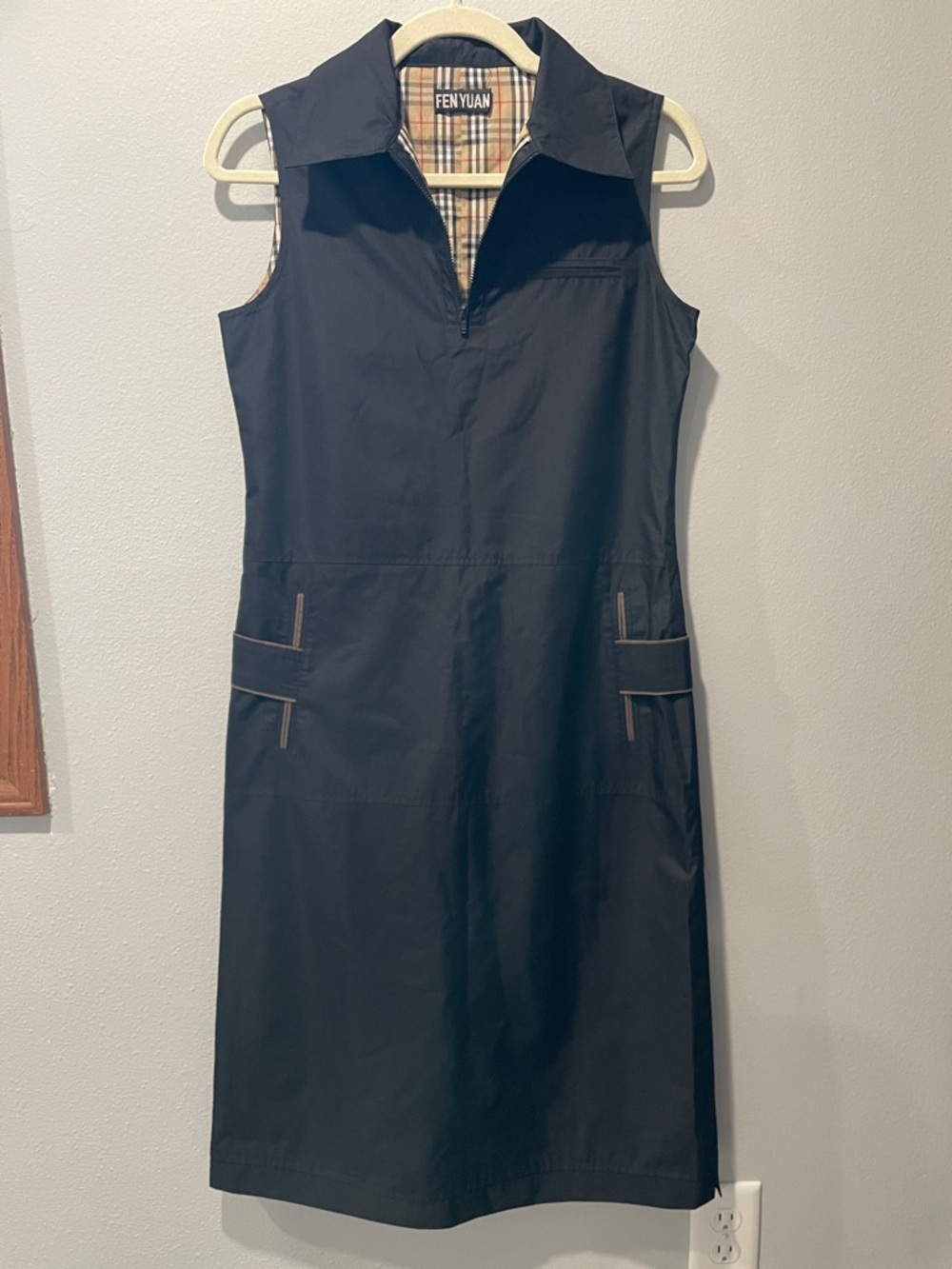 Fenyuan Sleeveless Black Shift Dress